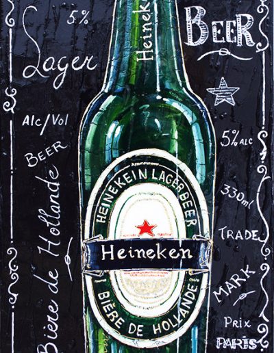 Tableau bouteille de bière Heineken