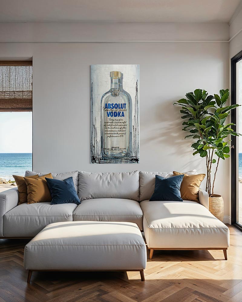 Original artwork "Absolument parfait" by Nathalie Chiasson displayed in an interior setting