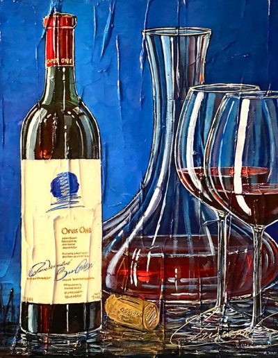 Tableau Nathalie Chiasson - Deux verres ; Une histoire