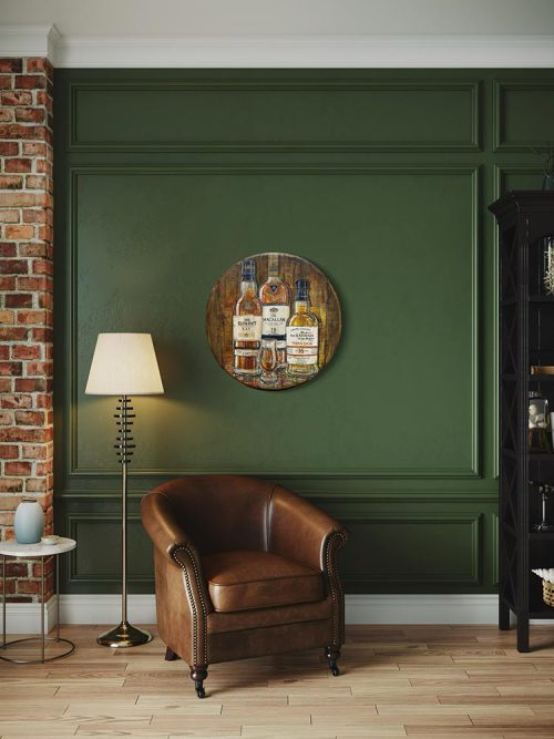 Œuvre originale « Précieux moment » de Nathalie Chiasson intégrée dans un décor intérieur