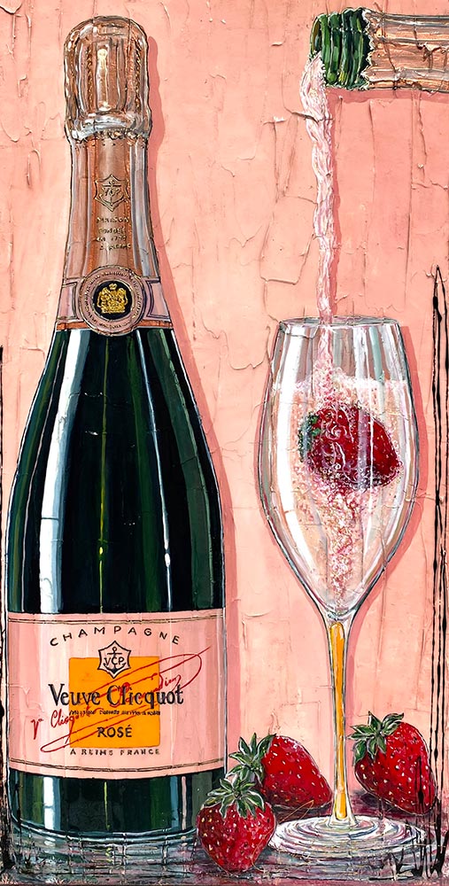 Œuvre originale de Nathalie Chiasson - Bulles et plaisirs - 18x36
