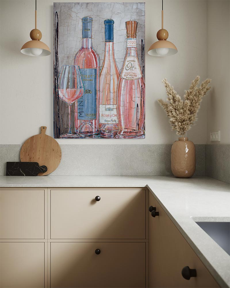 Œuvre originale de Nathalie Chiasson - Célèbres rosés - 20x30
