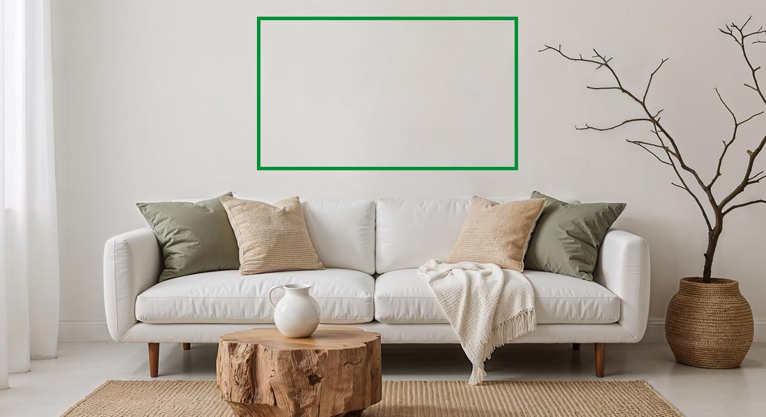 Choosing the right size for a piece of art to hang on your wall