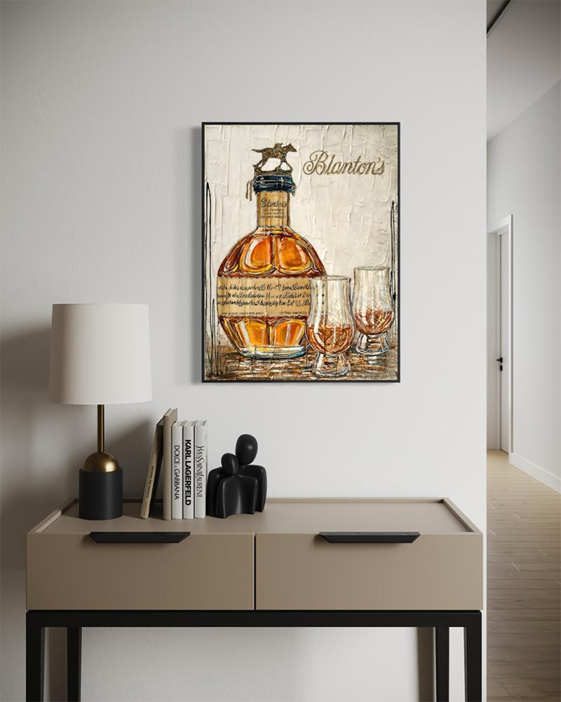 Original artwork "Grandes occasions" by Nathalie Chiasson displayed in an interior setting
