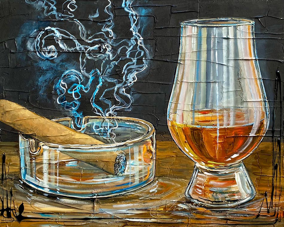 Œuvre originale de Nathalie Chiasson - Le refuge - 20x16