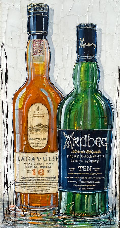 Œuvre originale de Nathalie Chiasson - Saveur maritime d'Islay - 12x24