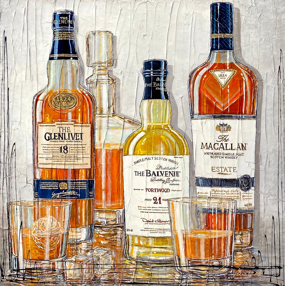 Œuvre originale de Nathalie Chiasson - Scotchs de grandes occasions - 30x30
